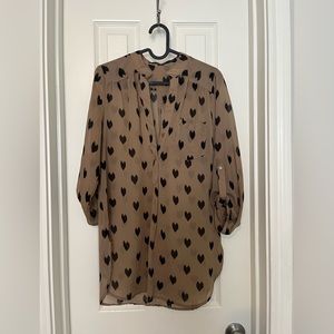 Cute Sheer Heart Blouse
